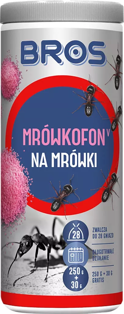 Opakowanie preparatu do zwalczania mrówek marki Bros, o nazwie 
