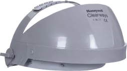 Szara osłona twarzy marki Honeywell, model Clearways, z zapięciem na boku.