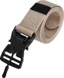 Beżowy pasek do spodni Tactical Guard PULLER z wytrzymałego materiału. Wyposażony w klamrę magnetyczną ułatwiającą szybkie zapinanie i regulację.