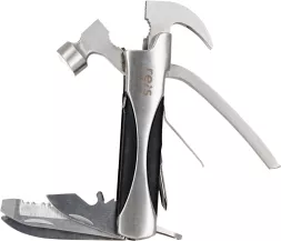 Multitool stalowy 13 w 1 Tactical Guard SRV-MT-H, wielofunkcyjne narzędzie do campingu i survivalu, zawiera młotek, piłę, otwieracz, klucz, śrubokręt i inne funkcje w jednym kompaktowym narzędziu.