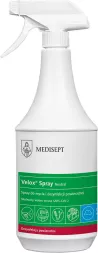Velox® Spray Medisept to preparat do mycia i dezynfekcji powierzchni, skuteczny wobec bakterii, grzybów i wirusów. Produkt ma pojemność 1 litra i jest gotowy do użycia.