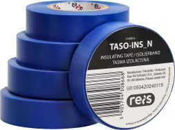 Samoprzylepna taśma izolacyjna Taso-Ins N w kolorze niebieskim, szerokość 19 mm, długość 10 m. Produkt firmy Res, stosowany do izolacji elektrycznej.