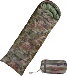Śpiwór taktyczny wojskowy moro o długości 2 m, model Tactical Guard BEDROLL. Posiada wzór maskujący, zamknięcie na zamek, odporny i łatwy do spakowania w poręczny pokrowiec.