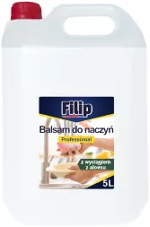 Balsam do mycia naczyń Filip, 5 litrów, z wyciągiem z aloesu. Przeznaczony do skutecznego mycia naczyń, zapewnia ochronę dłoni. Produkt profesjonalny.