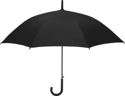 Parasol przeciwdeszczowy o średnicy 83 cm, z klasycznym uchwytem typu laska. Kolor czarny.