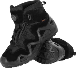 Buty taktyczne trekkingowe Tactical Guard IRONROL-T, męskie, czarne, z systemem wiązań IRONROL, trwała podeszwa, wysoka cholewka zapewniająca stabilność i ochronę podczas aktywności outdoorowych.