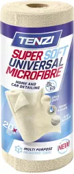 Ściereczka z mikrofibry w rolce Tenzi Super Soft Universal, 20 arkuszy, do użytku domowego i profesjonalnego, uniwersalna, miękka i chłonna.