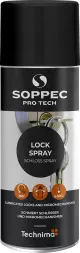 Pojemnik z sprayem do zamków marki SOPPEC Pro Tech. Pojemność 250 ml. Zapewnia ochronę przed zamarzaniem i korozją, przeznaczony do smarowania i konserwacji mechanizmów zamkowych.