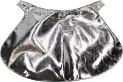 Metalizowana osłona karku OK-1 montowana do hełmu, wykonana z błyszczącego, metalicznego materiału, o szerokim, zaokrąglonym kształcie. Służy do ochrony karku przed wysoką temperaturą.