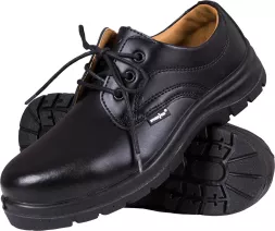 Eleganckie damskie buty robocze AUDIT S1P z kompozytowym podnoskiem i wkładką, wykonane ze skóry, z solidną, antypoślizgową podeszwą.