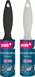 Rolki do ubrań marki York, jedna z czarną, a druga z białą rączką. Każda zawiera 20 arkuszy.