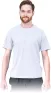 Męska koszulka T-shirt w kolorze białym, wykonana w 100% z bawełny, o standardowym kroju REGU i okrągłym dekolcie.