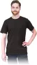 Czarny męski T-shirt o wydłużonym kroju LONG, z krótkim rękawem i okrągłym dekoltem. Wykonany z gładkiego materiału, prosty i jednolity.