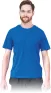 Męska koszulka T-shirt w kolorze niebieskim, wykonana w 100% z bawełny, z okrągłym dekoltem i standardowym krojem REGU.